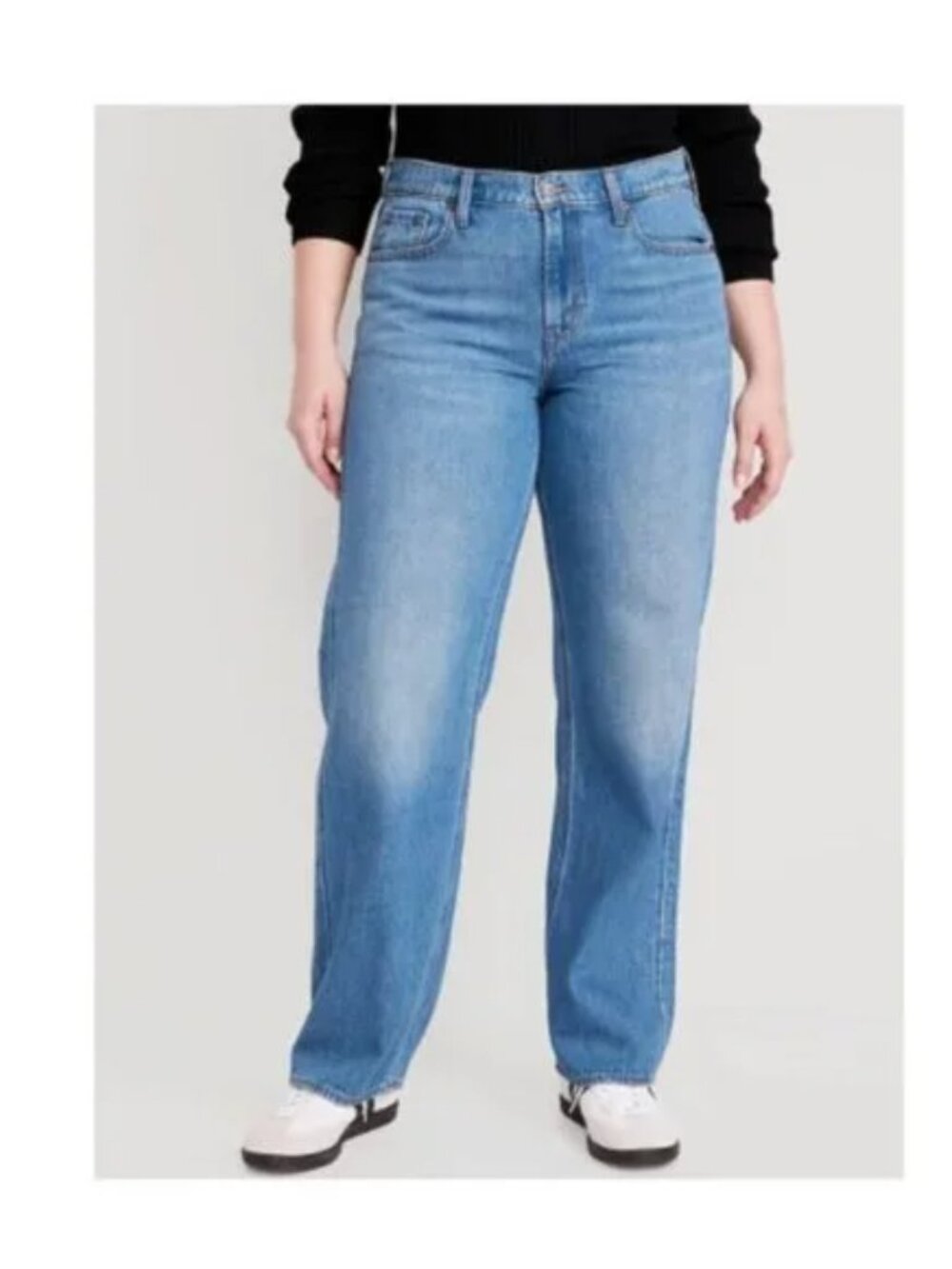 Old Navy Plus Size Mid Rise Baggy Loose Straight Leg Agnes Jeans